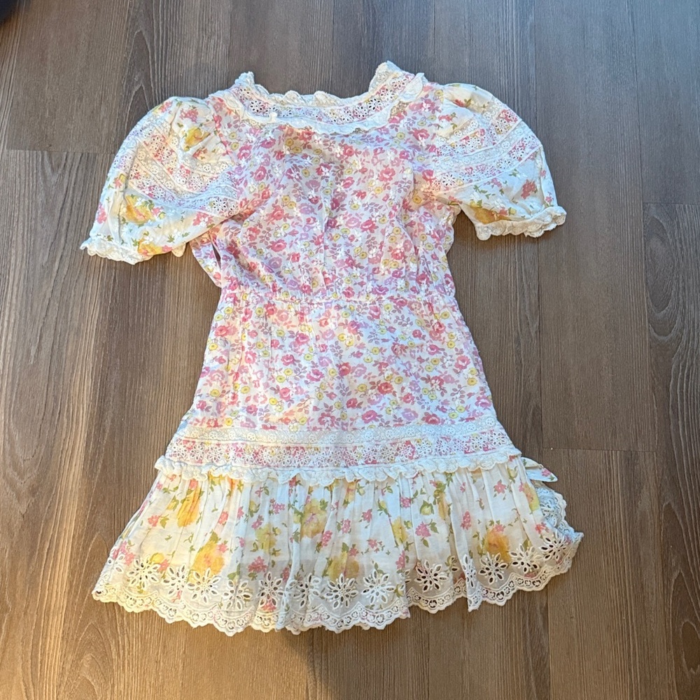 NWOT Loveshackfancy belen dress in lemonade stand - Picture 7 of 7